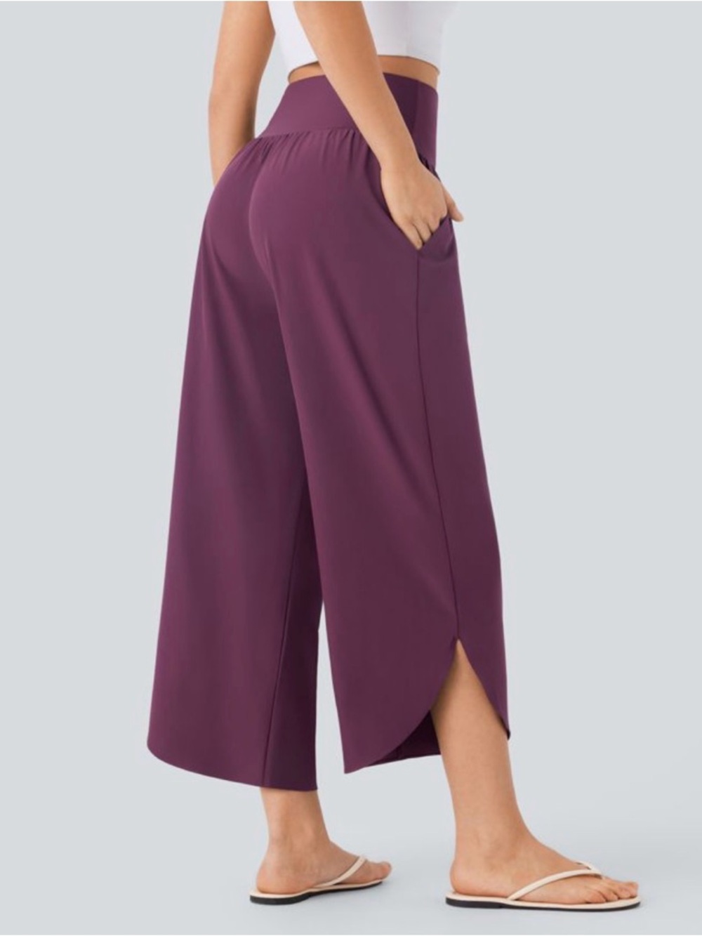 NWT Halara Breezeful High waisted Tummy Control Split Hem Quick Dry Resort. - Picture 2 of 5